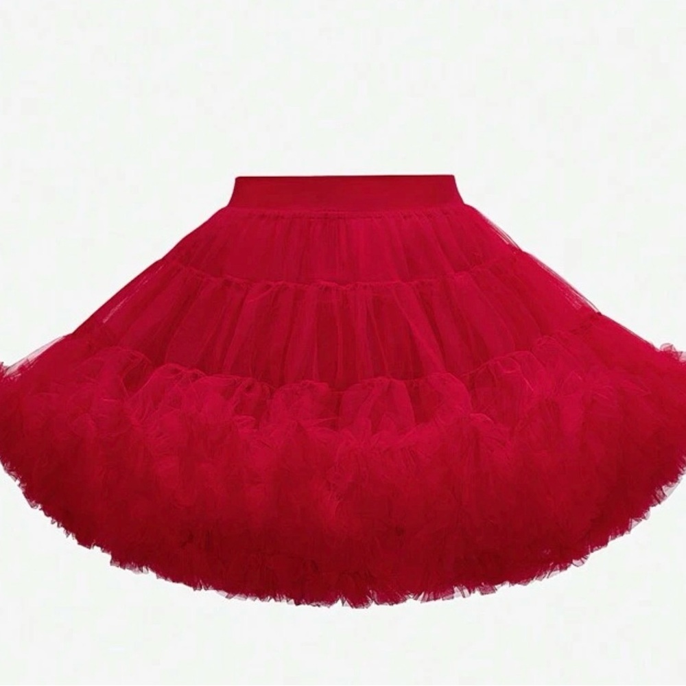 Chic Kids Red Crinoline Tulle Skirt